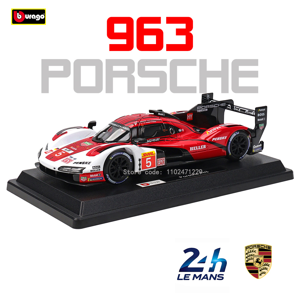 Model Kit Porsche 911 - Bburago 1:24 Porsche 963 24 alaşım