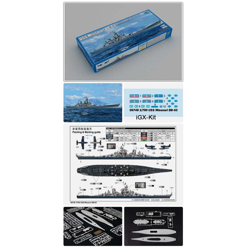 Model Kit Uss Missouri - Trompetçi 06748 1/700 Ölçekli USS BB-63