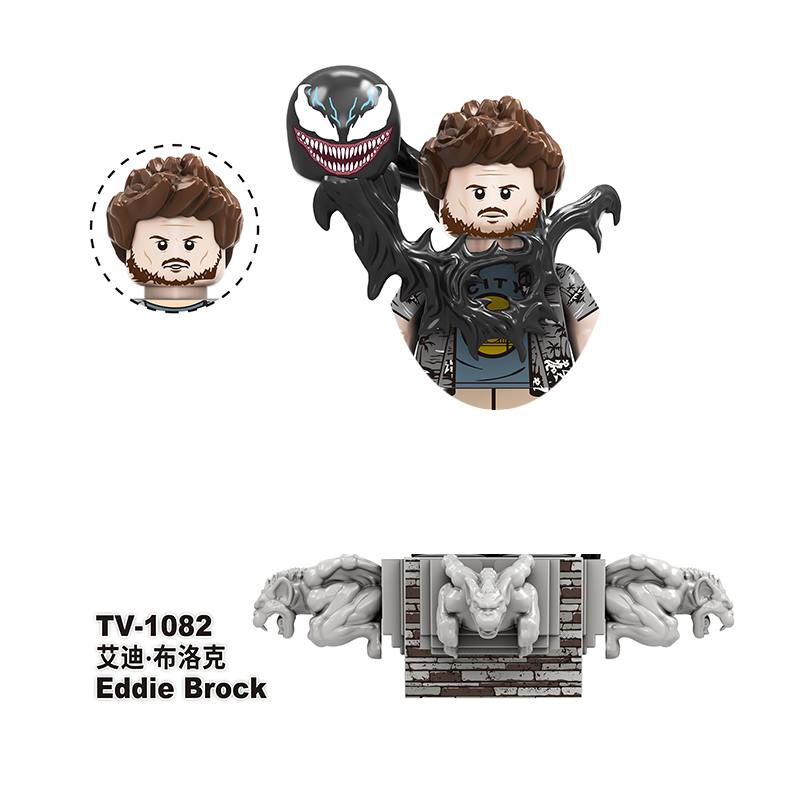 Model Kit Venom - 2025 YENİ Tuğlalar Eddie-Brock Venom Oyuncak