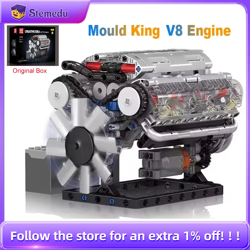 Model Kit Engine V8 - Mold King V8 Motor Yapı Taşları