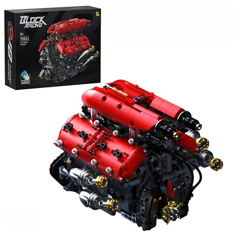 Model Kit Engine V8 - T5011 1370 parça Simülasyon V8 Turbo
