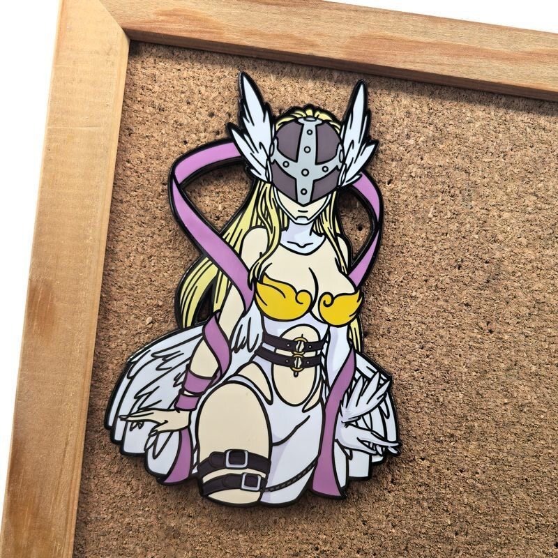 Model Kit Digimon - Digimon Angewomon metal rozet karikatür anime