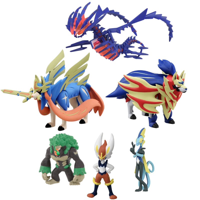 Model Kit Lucario - Orijinal TOMY Pokemon rakamlar kılıç kalkan