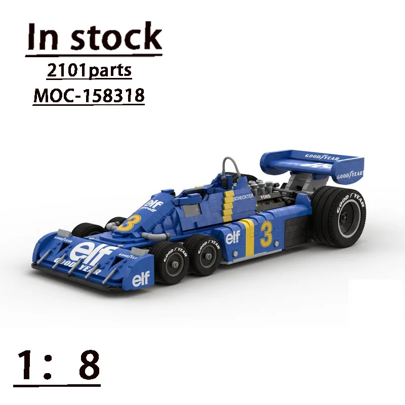 Model Kit Formula 1 - Yeni MOC-158318P34 1976 ölçekli 1:8 Formula