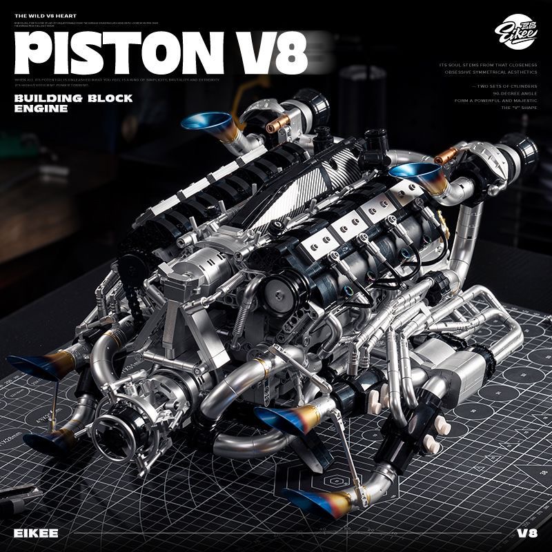 MOC Supercar V8 Motor Yapım Bl - Model Kit Engine V8 incelemesi ve fiyatı