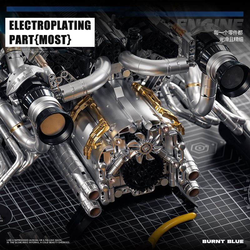 MOC Supercar V8 Motor Yapım Bl - Model Kit Engine V8 incelemesi ve fiyatı