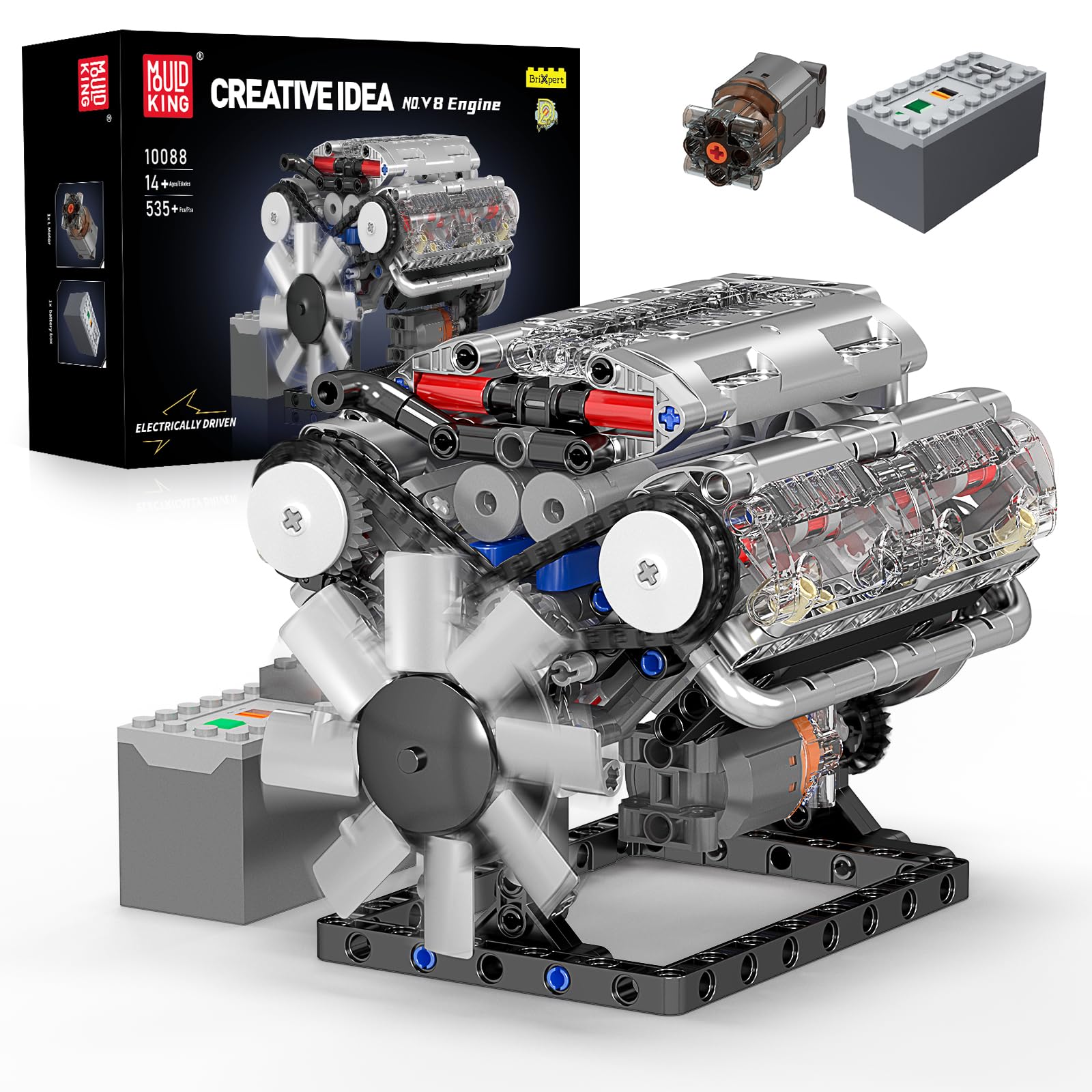 Mould King 10088 V8 Motor Yapı - Model Kit Engine V8 incelemesi ve fiyatı