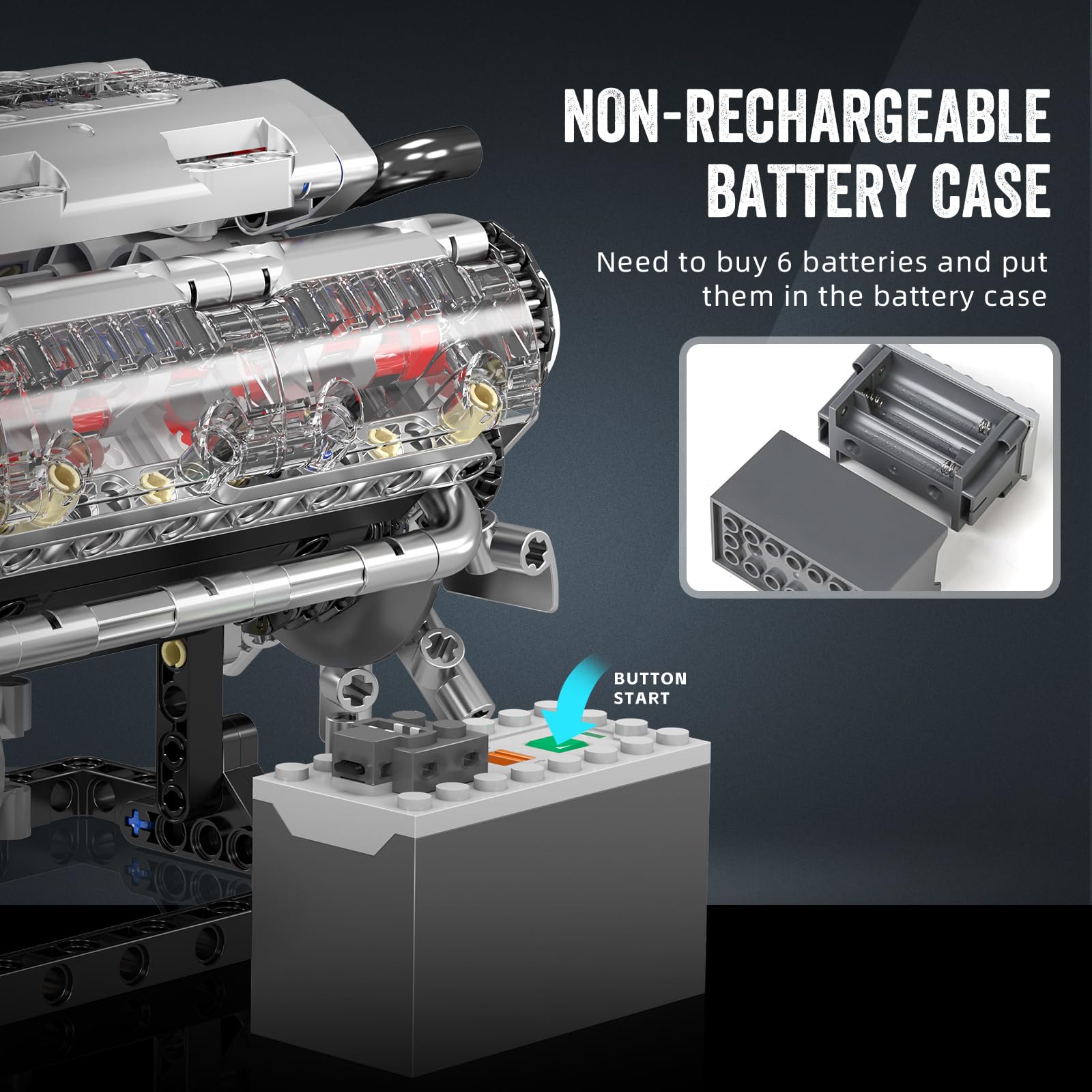 Mould King 10088 V8 Motor Yapı - Model Kit Engine V8 incelemesi ve fiyatı