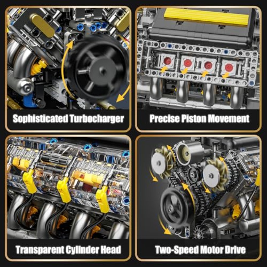 Çalışan, Görünür V8 Motor Mode - Model Kit Engine V8 incelemesi ve fiyatı