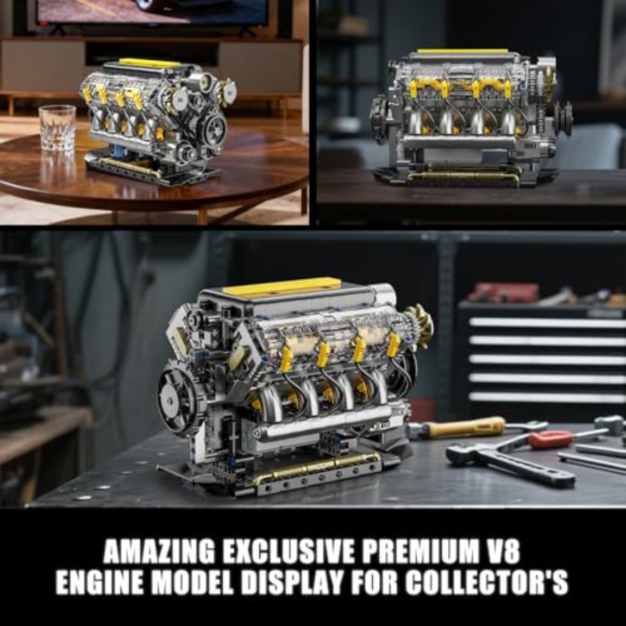 Çalışan, Görünür V8 Motor Mode - Model Kit Engine V8 incelemesi ve fiyatı