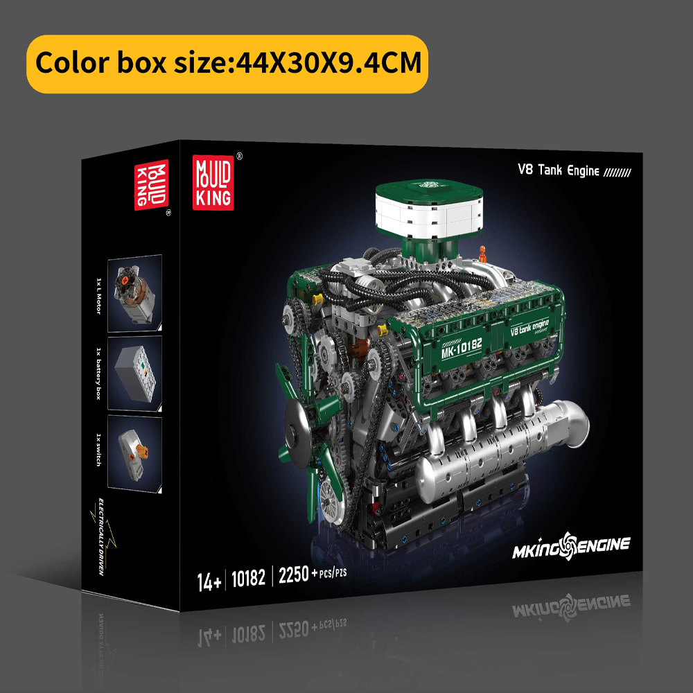 Mould King 10182 V8 Tank Motor - Model Kit Engine V8 incelemesi ve fiyatı