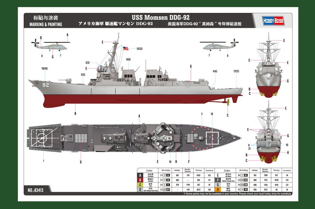 Hobbyboss 83413 1/700 Ölçekli  - Model Kit Destroyer incelemesi ve fiyatı