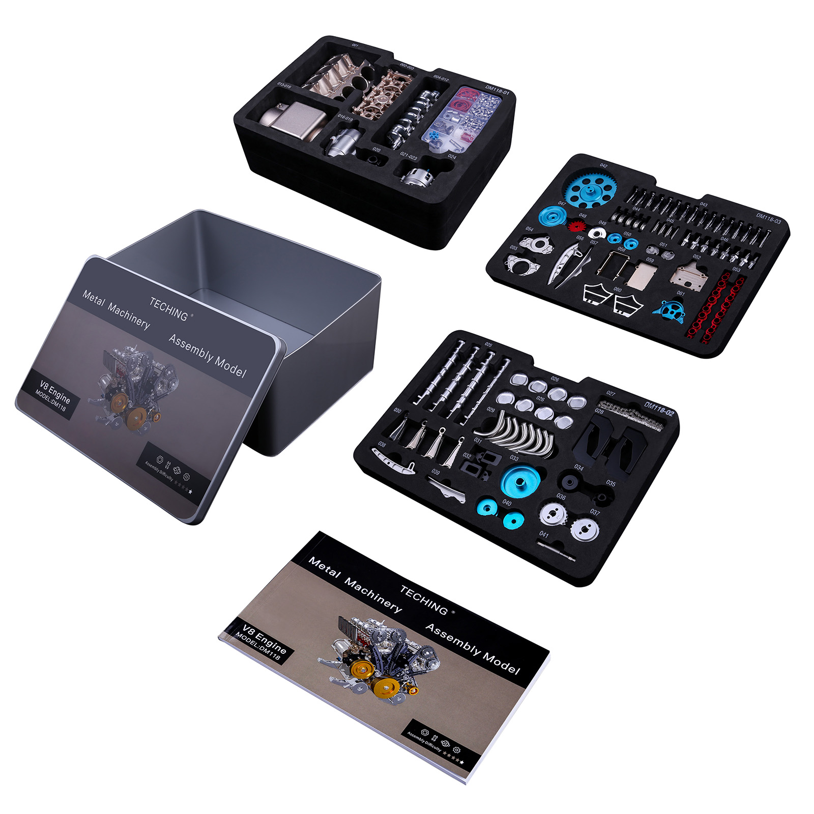 500 + Adet DIY V8 Motor Modeli - Model Kit Engine V8 incelemesi ve fiyatı
