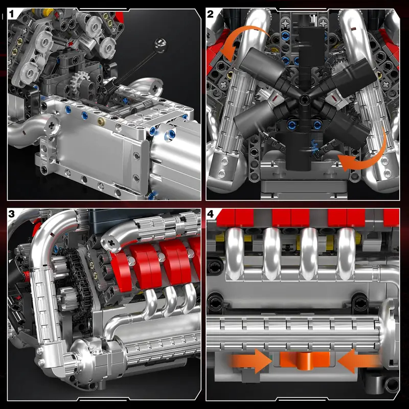 Mould King 10203 1169 Parça Sü - Model Kit Engine V8 incelemesi ve fiyatı