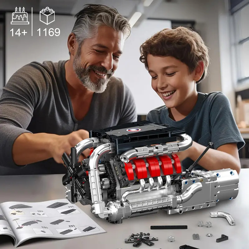 Mould King 10203 1169 Parça Sü - Model Kit Engine V8 incelemesi ve fiyatı