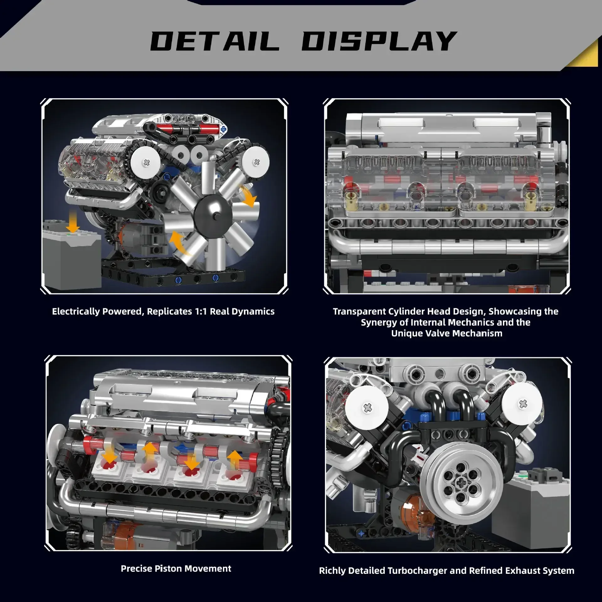 Mold King V8 Motor Yapı Taşlar - Model Kit Engine V8 incelemesi ve fiyatı