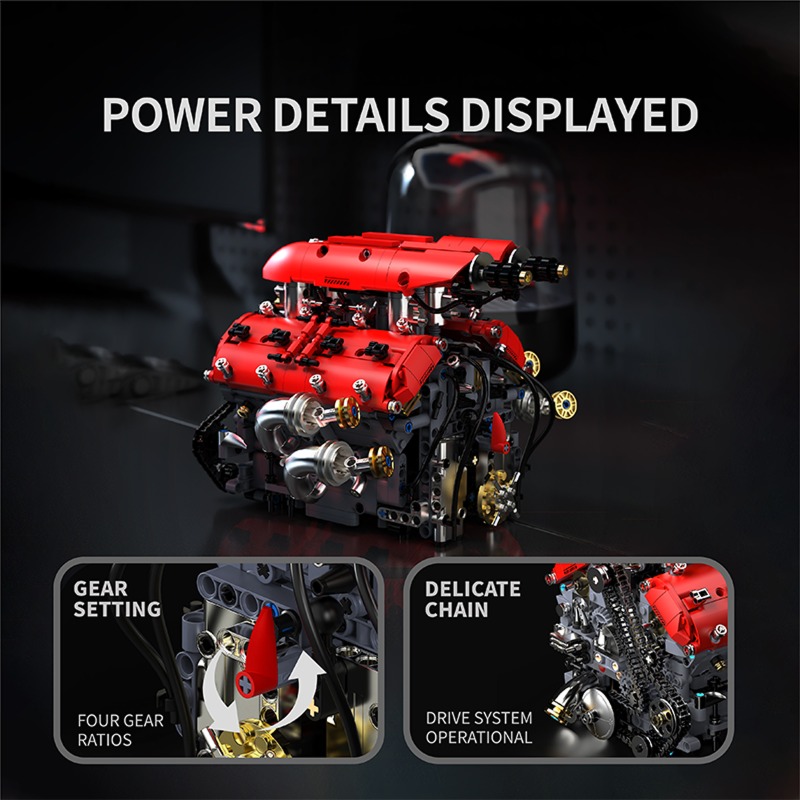 T5011 1370 parça Simülasyon V8 - Model Kit Engine V8 incelemesi ve fiyatı