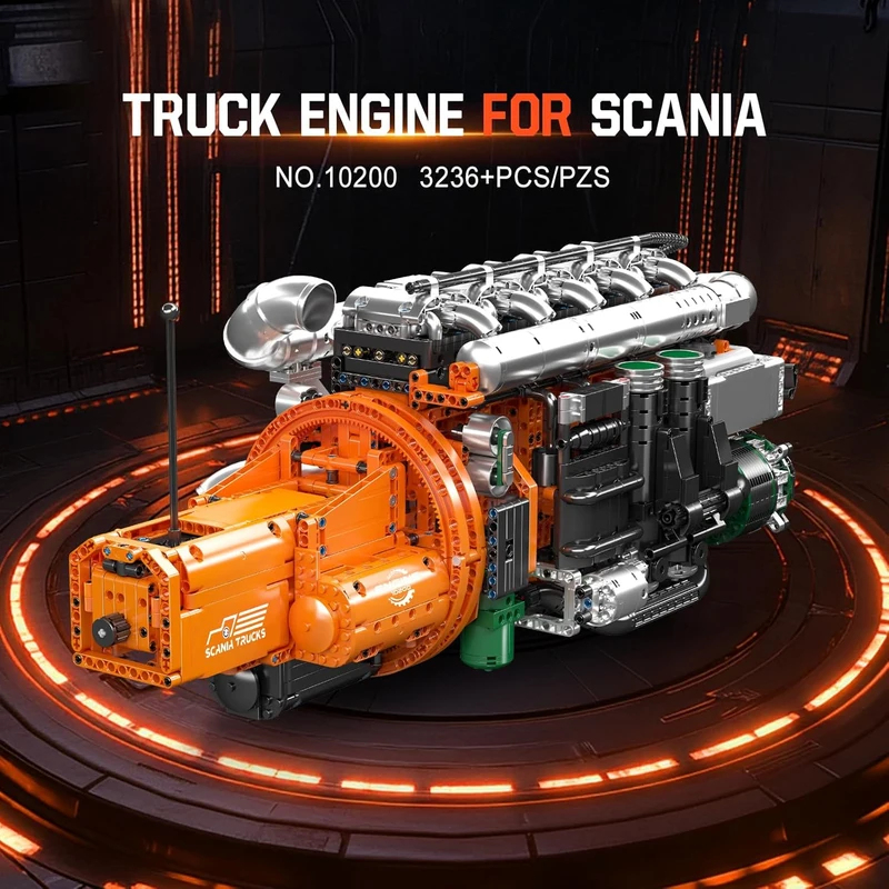 Mould King 10200 V8 Çift Turbo - Model Kit Engine V8 incelemesi ve fiyatı