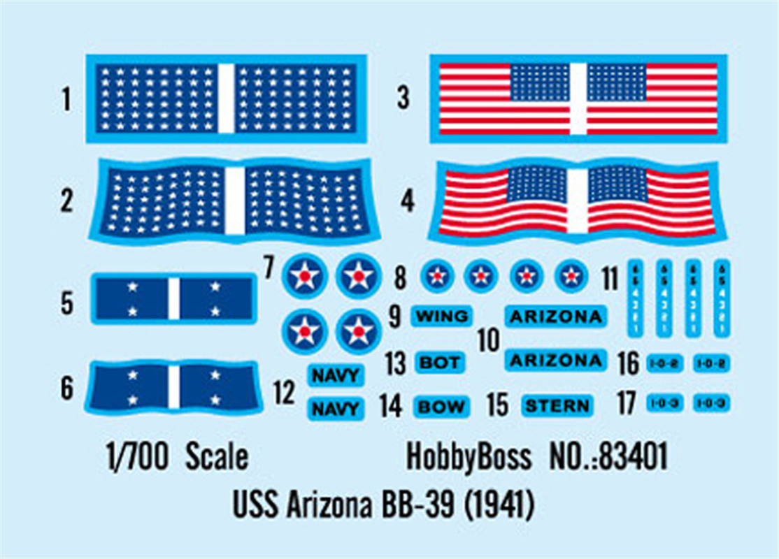 HobbyBoss 83401 1/700 Ölçekli  - Model Kit Uss Arizona incelemesi ve fiyatı