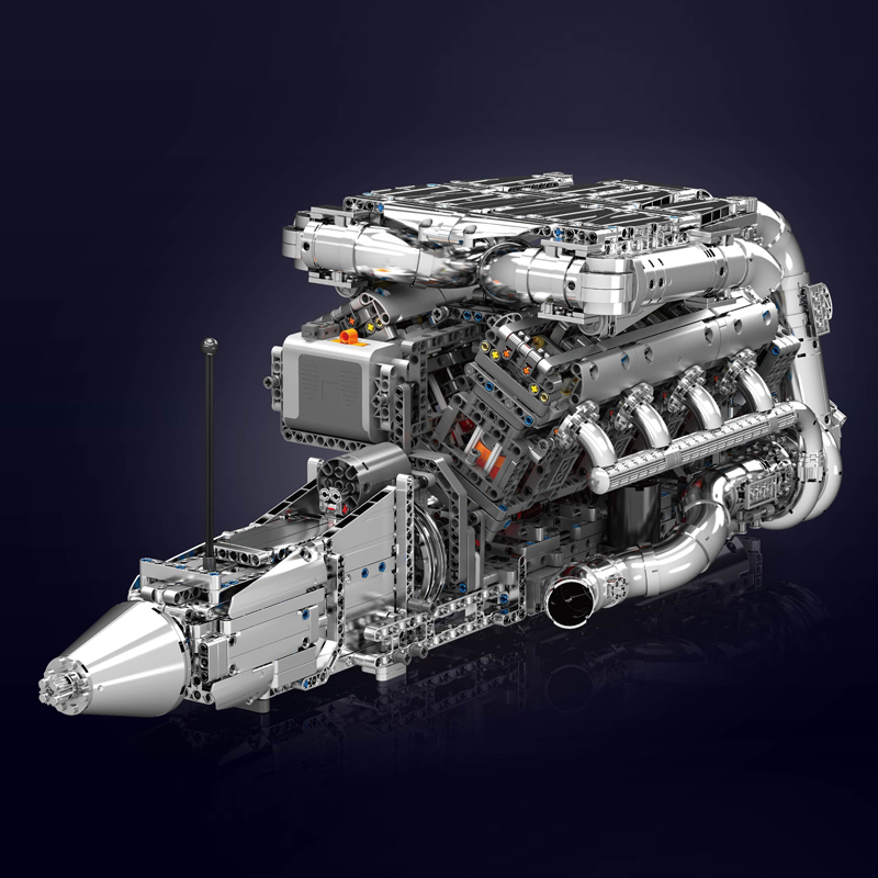 Mould King 10168 V8 Çift Turbo - Model Kit Engine V8 incelemesi ve fiyatı